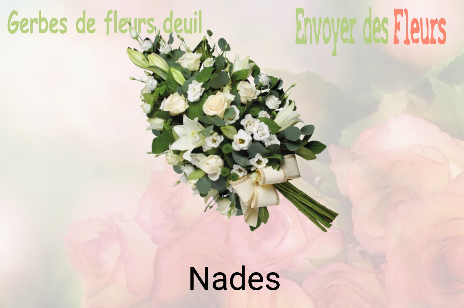 Gerbe de fleurs de deuil livrée à Nades